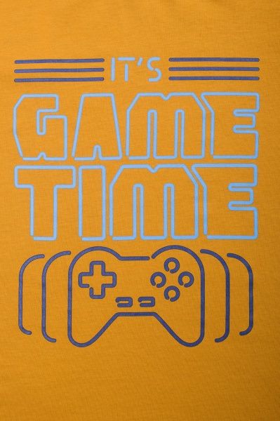 Футболка для мальчиков Luna Kids с принтом Game Time р.128 желтый 