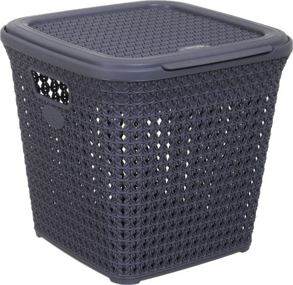 Кошик для білизни RIO KNIT 15 л 299х296х278 мм темно-сірий 