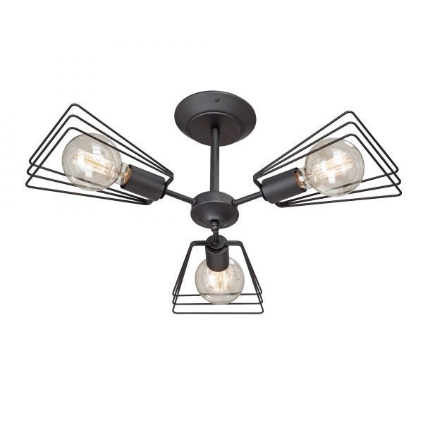 Люстра стельова Vitaluce 3x40 Вт E27 чорний V4378-1/3PL 