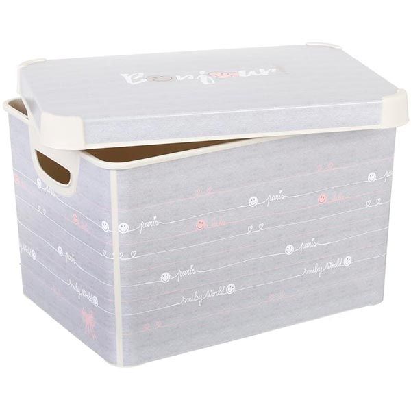 Ящик для зберігання Smiley World L сірий 230x400x300 мм