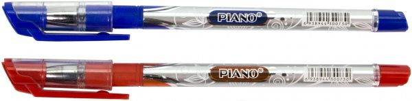 Набір ручок кулькових Piano PТ-195-Cа 2 шт. синя та червона 