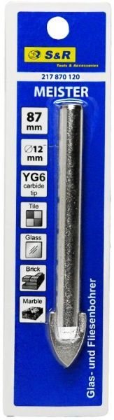Свердло по плитці S&R Meister 12x87 мм 217870120