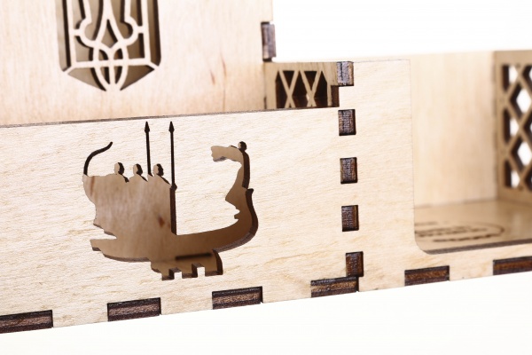 Органайзер настольный основатели Киева 18,8x10,3x9,5 см дерево Nice goods