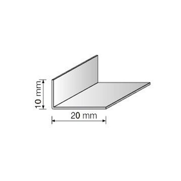 Куточок декоративний ПВХ білий 10x20x2750 мм