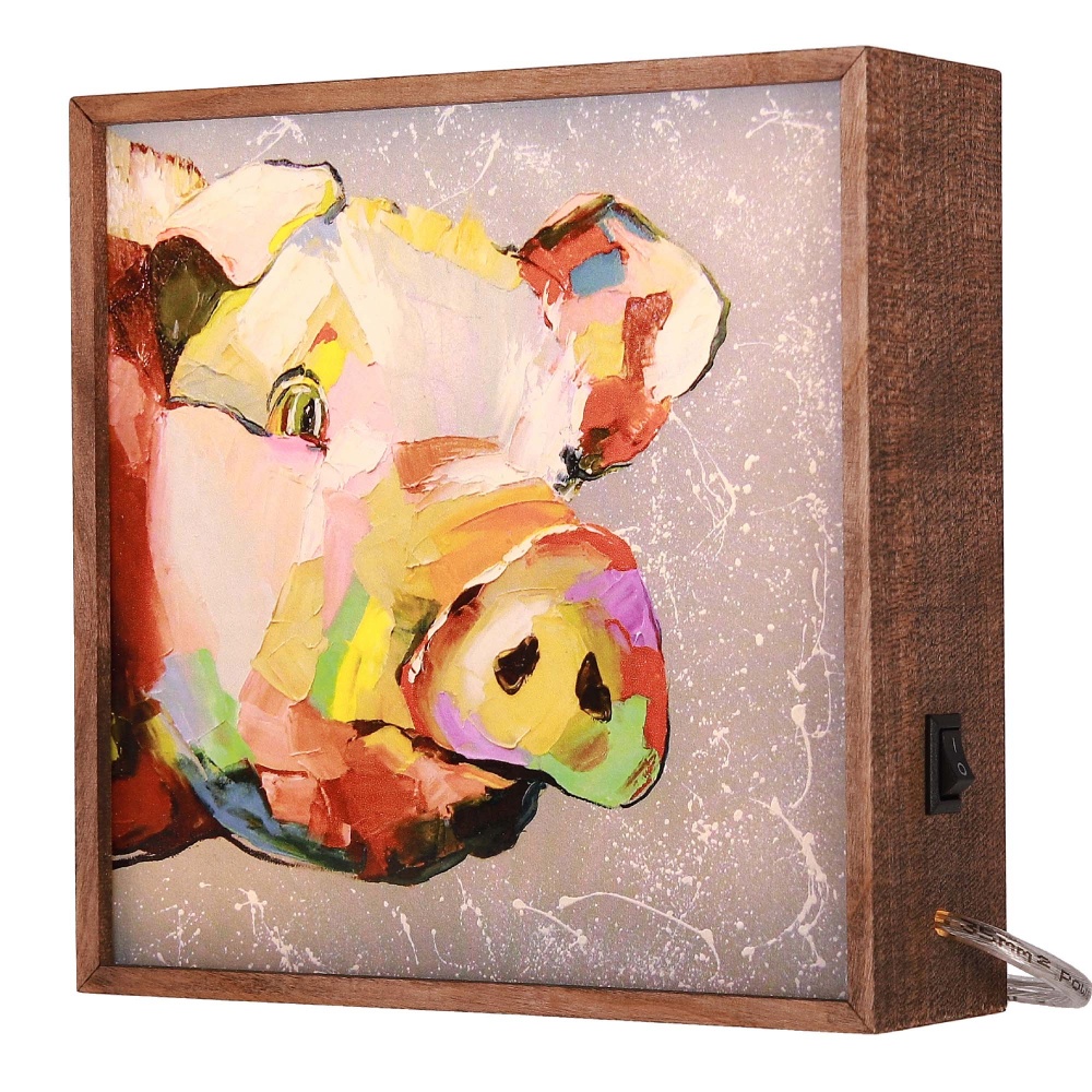 Настільна лампа декоративна The 11's Манкі худ. Дарчук 1x2 Вт дуб