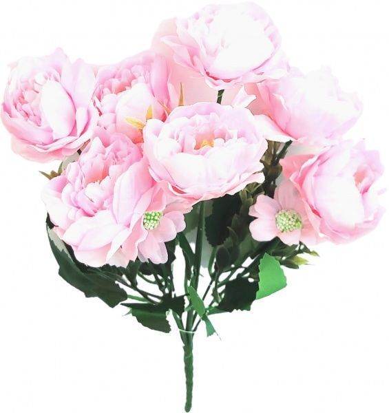 Букет роз пионов искусственных 7593 Цветы от королевы