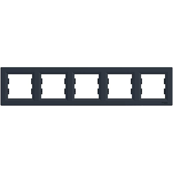 Рамка пятиместная Schneider Electric ASFORA горизонтальная антрацит EPH5800571
