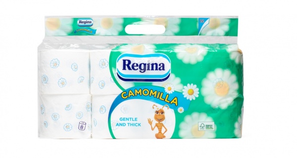 Туалетний папір Regina Camomile FSC тришаровий 8 шт.