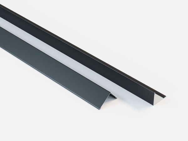 Уголок пристенный KRAFT L 3000x19x24 мм черный