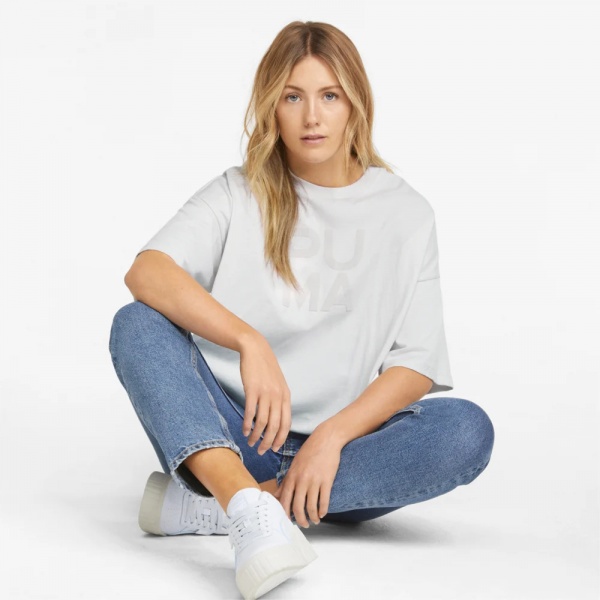 Футболка Puma INFUSE BOXY GRAPHIC TEE 53684172 р.S білий