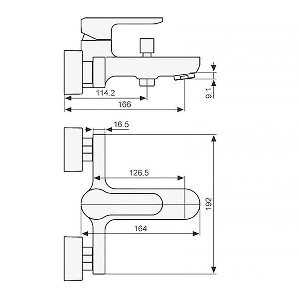 Смеситель для ванны Emmevi Rubinetterie Neffer BIO77001