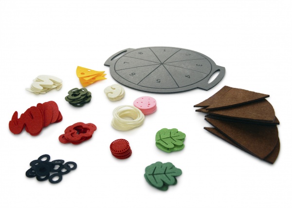 Конструктор мягкий WP Merchandise с фетра SUPER пицца от ленивца FWPSPIZZALZ22ALL0