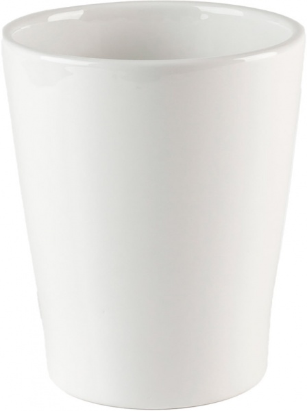 Горщик керамічний круглий 1,6 л білий (DH-FLOWERS-29 WHITE) 