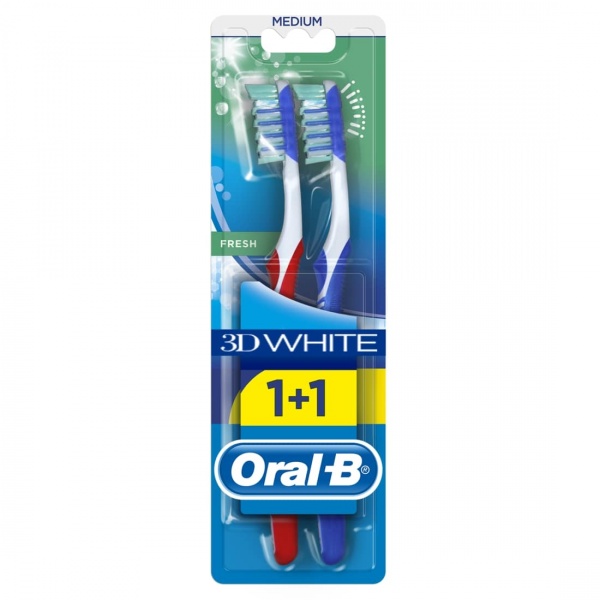 Зубна щітка Oral-B 3D White Fresh середньої жорсткості 2 шт.