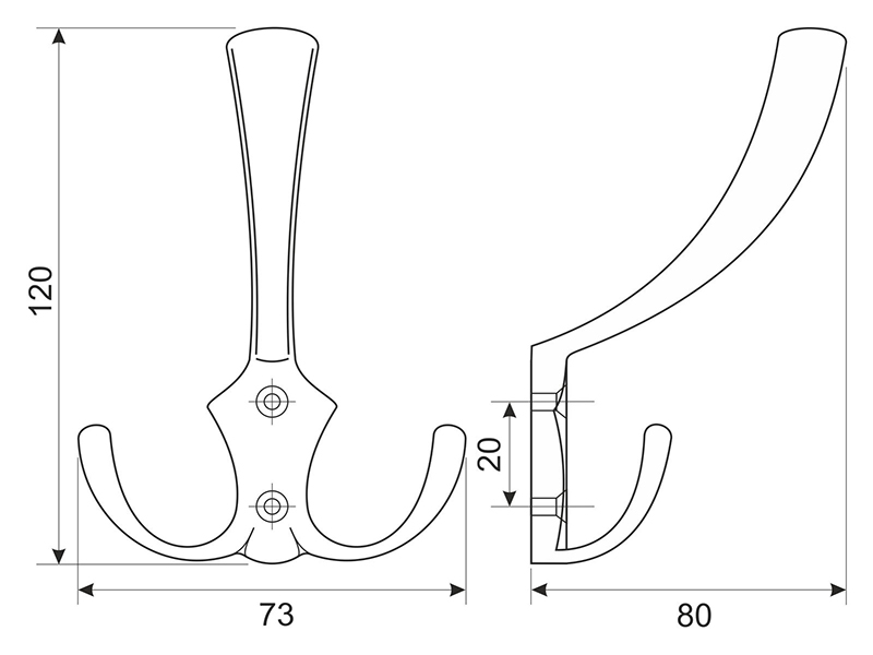 Гачок меблевий DC DW 59 BLKM чорний матовий