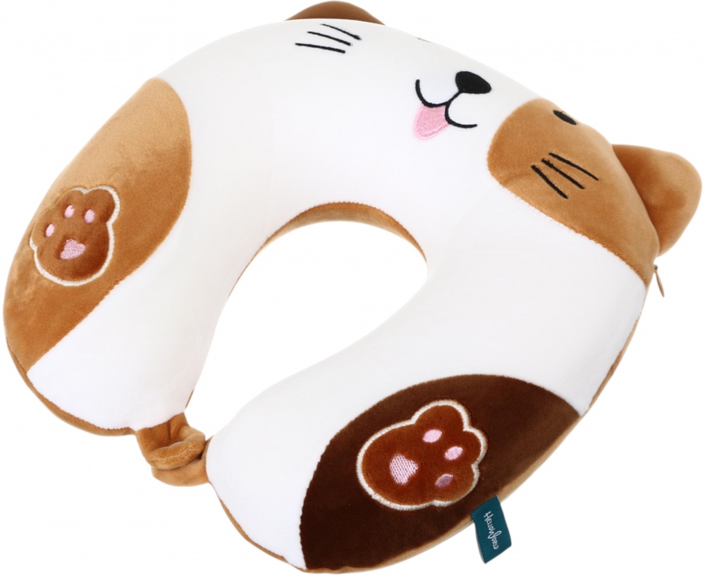 Подушка-підголівник HW Котик 28x28 см сірий BMPMIX0708