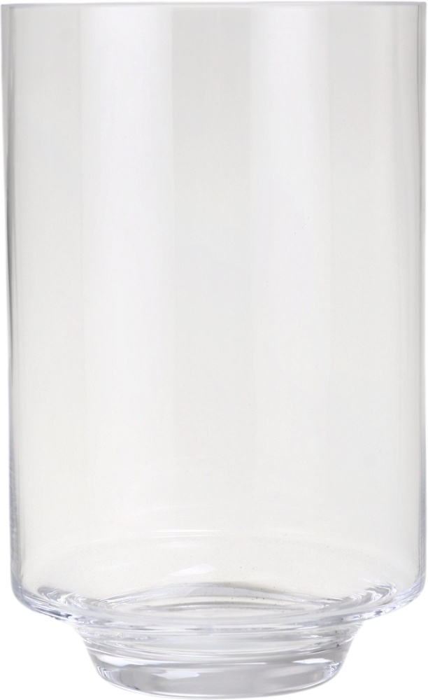 Ваза скляна Wrzesniak Glassworks Циліндр на ніжці 24 см прозора 15-3897