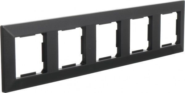 Рамка HausMark Alta 5-на горизонтальная черный SNG-FRP,SQ20G5-BK