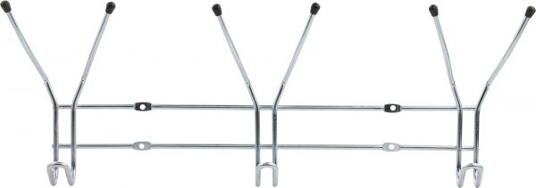 Вішалка гардеробна  на 9 крючков серебристая 1421