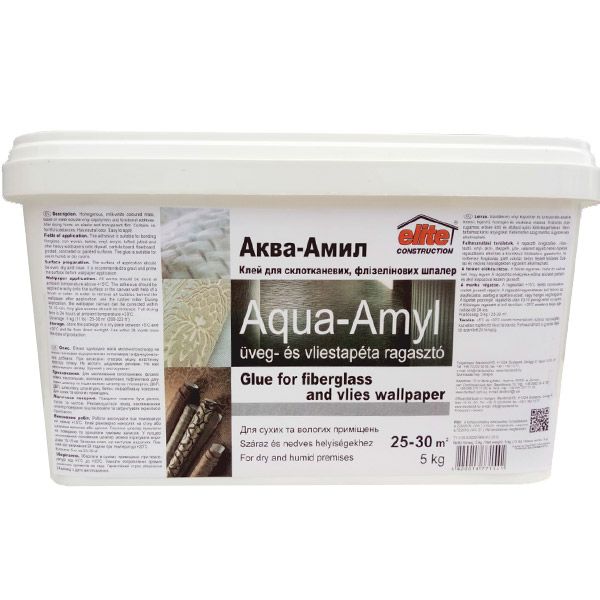 Клей для важких шпалер Elite Construction Аqua-Amyl 5 кг