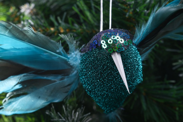 Декоративная новогодняя фигура Птичка 23х21х3,5 см 