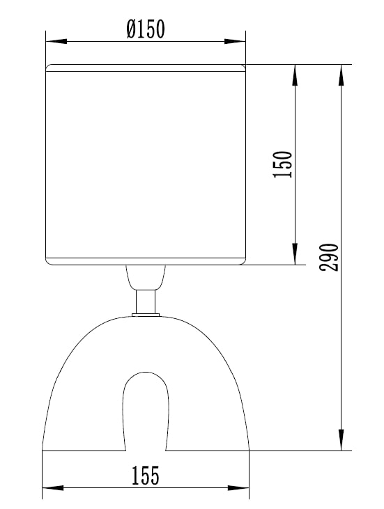 Настольная лампа Luna 1x40 Вт E14 белый с серебристым ML-D305-B
