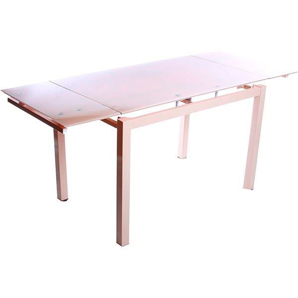 Стол обеденный Crystal capuchino раскладной 1700/1100х700х8 мм капучино