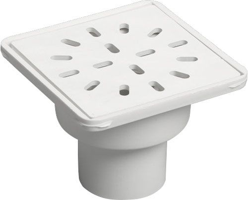 Душевой трап Water House горизонтальный D50 с пласт. решеткой 150х150 сухой затвор