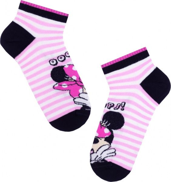 Носки детские Conte-Kids Disney Минни Маус 354 17С-127СПМ р.22 светло-розовый белый черный 