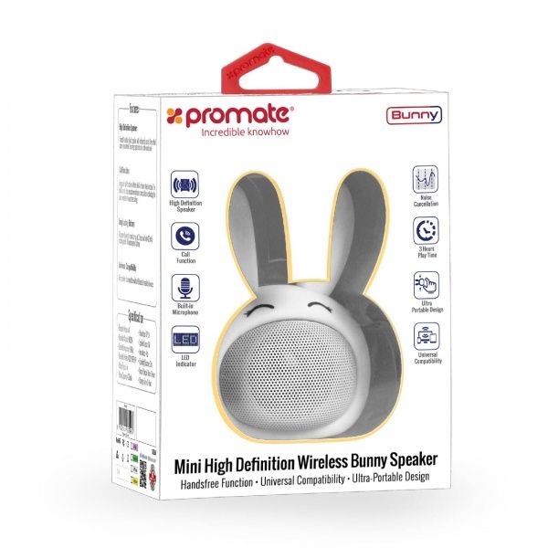 Портативная колонка Promate Bunny 1.1 white 