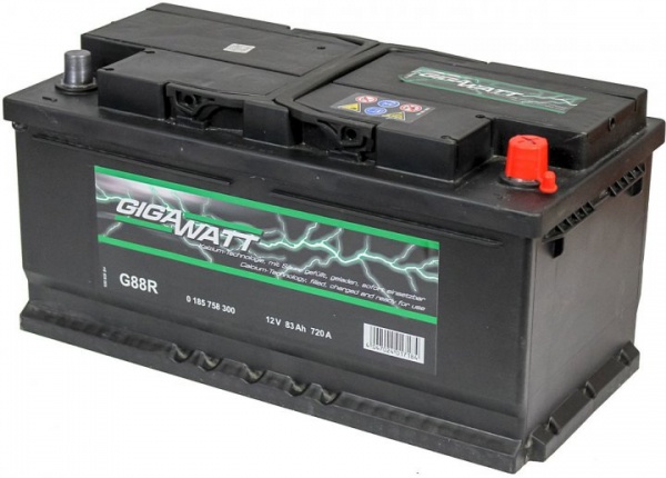 Аккумулятор автомобильный GIGAWATT 83Ah 720A 12V «+» слева (GW 0185758300)