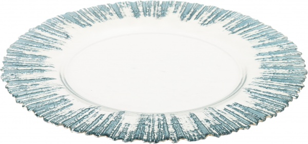 Блюдо AURA 33,5X1,3 античний блакитний Arda Cam 