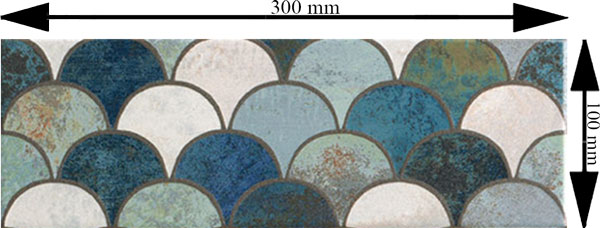 Плитка Mainzu BELLAGIO escama blu décor 10X30 