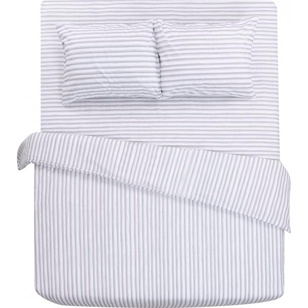 Комплект постельного белья 2 полоска Акварель серая UP! (Underprice) 