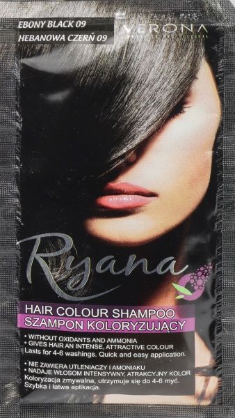 Шампунь-краска Verona Ryana №09 эбеновый черный 30 мл
