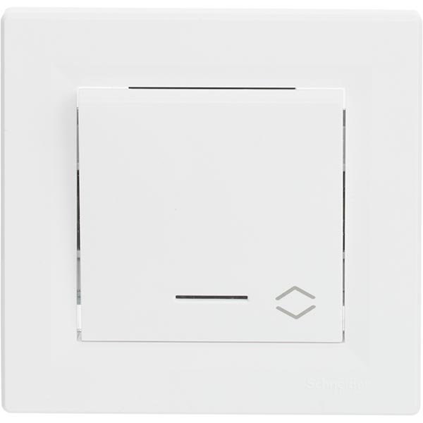 Выключатель одинарный проходной Asfora EPH1500121 белый