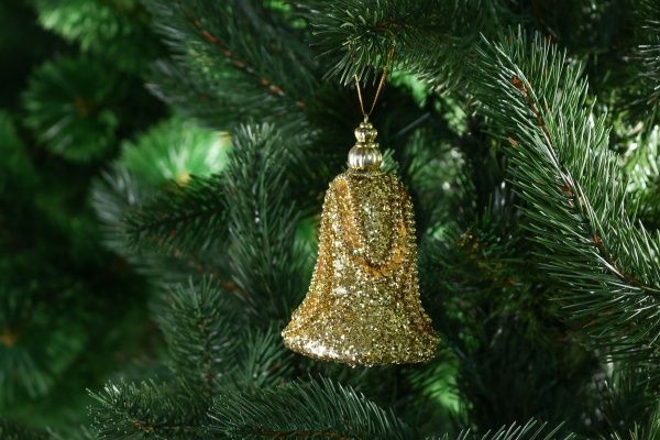 Ялинкова іграшка Дзвіночок золотистий 11 см 