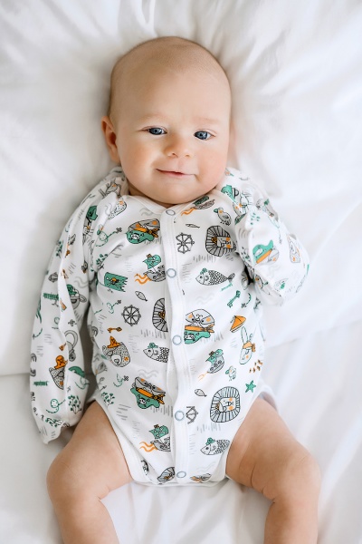 Боди детское для мальчика ТМ Софія Pirates р.56 молочный 311156 