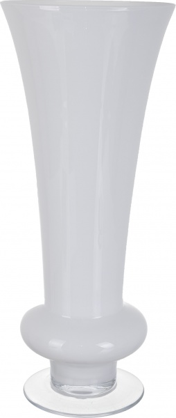 Ваза скляна Wrzesniak Glassworks Уайт 17-7633A 60 см білий 