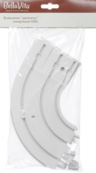 Кутове закінчення Bella Vita ОМ3 2 шт. зовнішній потрійний набірний білий 
