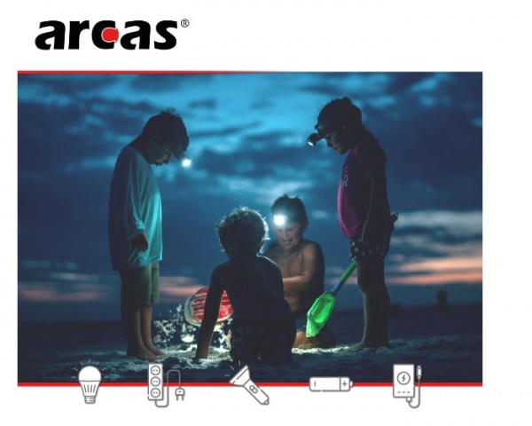 Фонарь налобный Arcas 8W LED Flashlight with USB акум. 1*18650 2200mAh Box