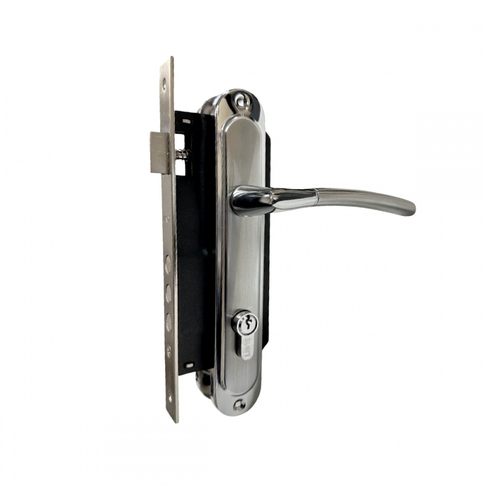 Комплект фурнитуры цилиндровый Linde A-1210 PZ 85 SN/CP 85 мм матовый никель/полированный хром без петель