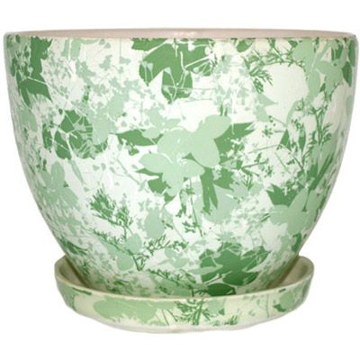 Горщик керамічний Керамол Техас 1 (Танго) круглий 0,5 л кремовий 