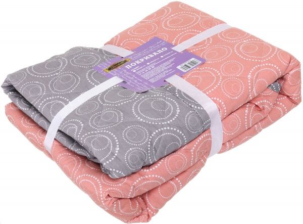 Покривало 160x220 см Zastelli сірий з персиковим 