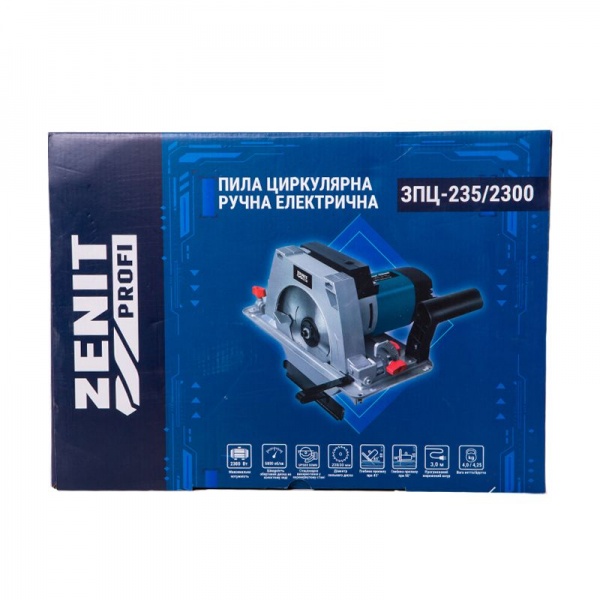 Пилка циркулярна Зенит ЗПЦ-235/2300 Профі 850983