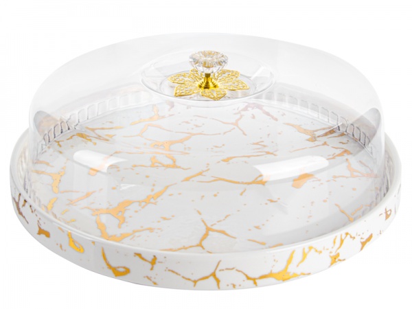 Блюдо с крышкой Marble White 926-007 Lefard 