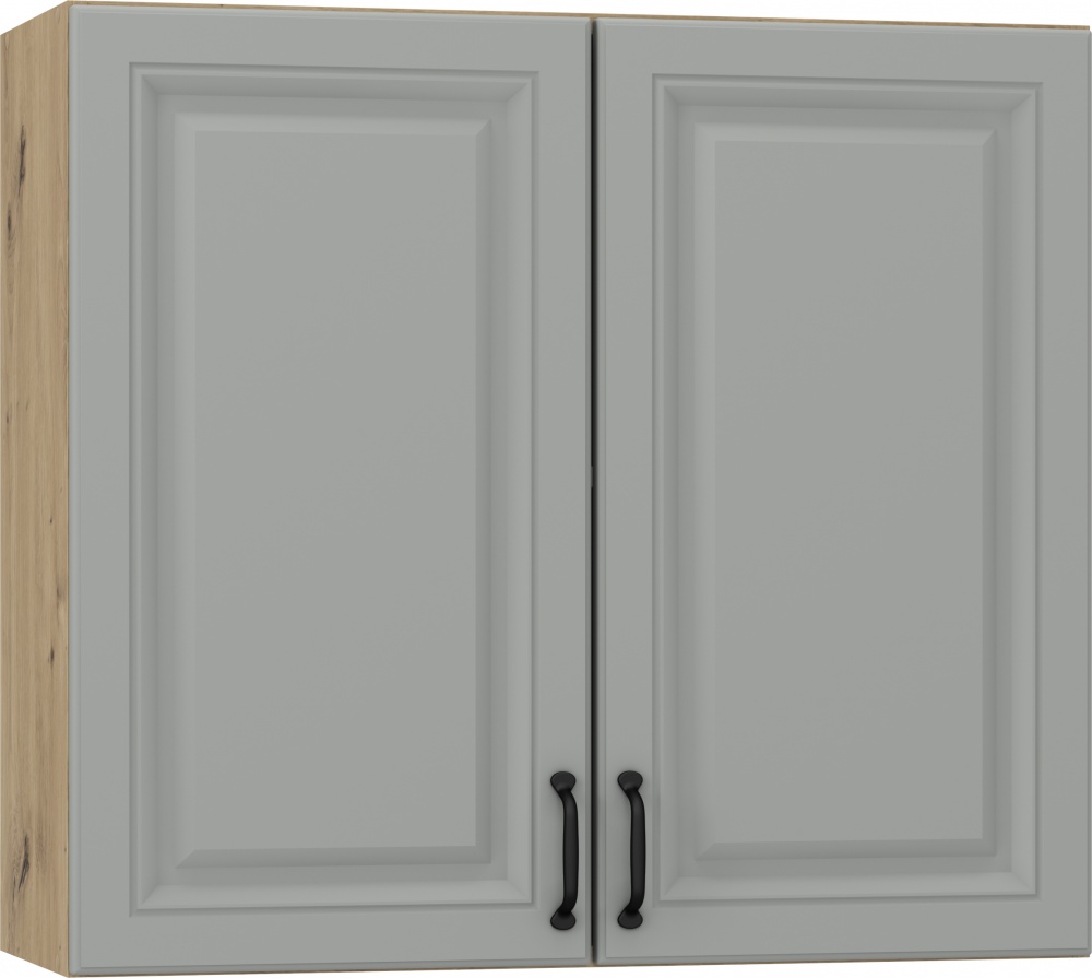 Шафа верхня В 80/72/31,5 МС Глорія_ASHEN /фасад МДФ №332 попелястий матовий/дуб артізан Грейд