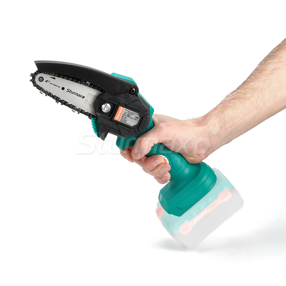 Пила мини аккумуляторная Sturmax цепная 100 мм CCM9920CLM