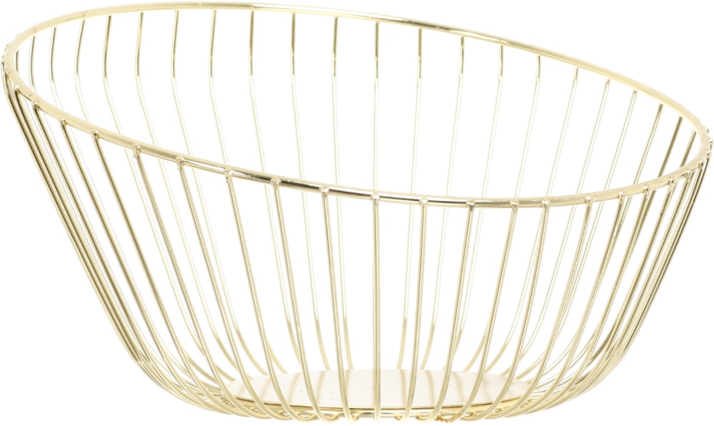 Корзинка для фруктов Flamberg Premium Aurum 25x14,5 см золотой