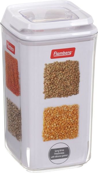 Контейнер с крышкой Safekeeping Square 1250 мл Flamberg